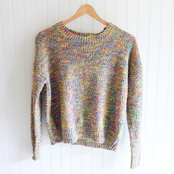 Ultra Flirt Sweaters - Ultra Flirt Rainbow Knit Sweater
